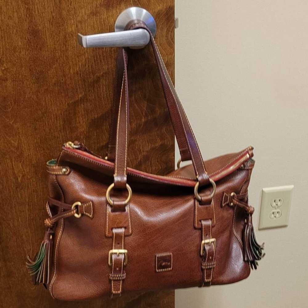 Dooney & Bourke Double Strap Tassel Satchel
